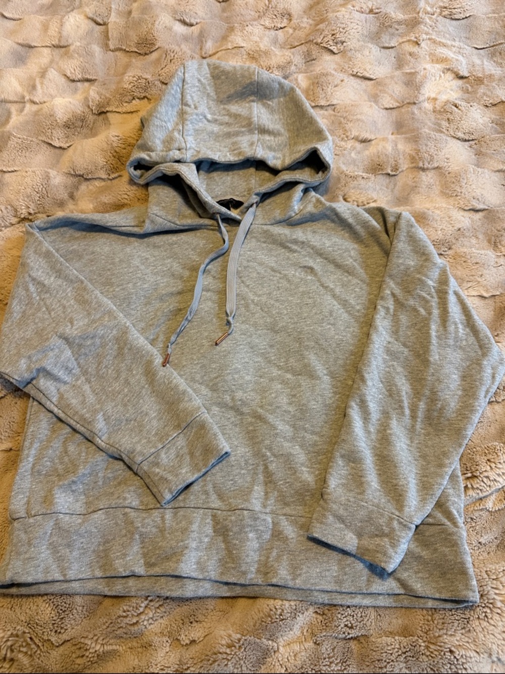 Women’s Banana Republic Light Gray Hooded Pullover Sweatshirt Petite